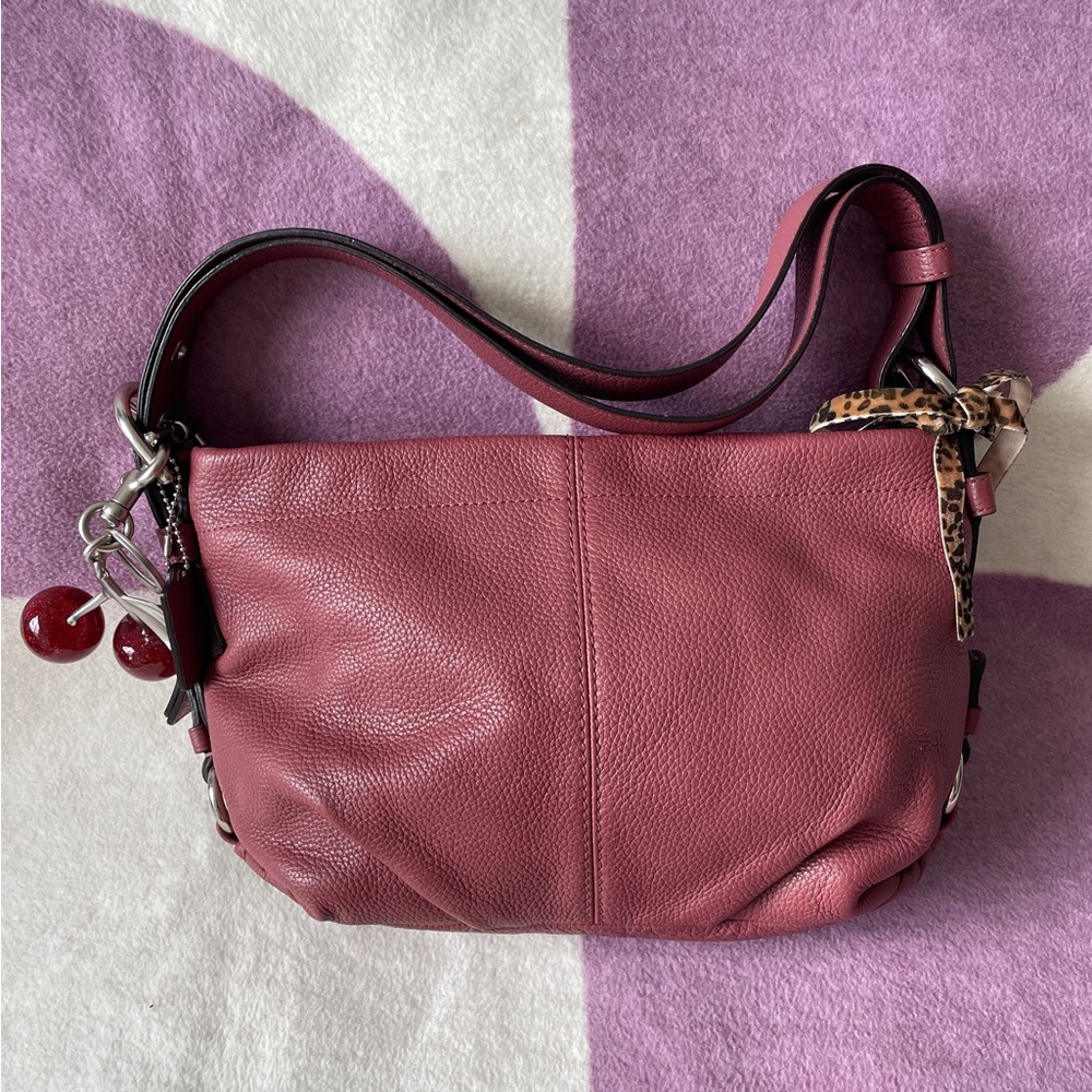 Coach Pebbled Leather Shoulder Bag